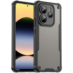 SKALO Xiaomi Redmi Note 14 5G Armor Hybrid Frosted Suojakuori - Musta