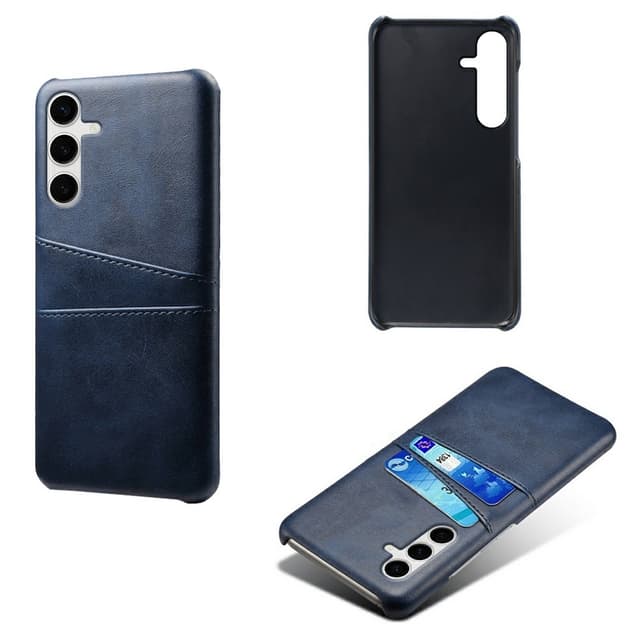 SKALO Samsung S25+ PU-Läder Korthållare Skal - Blå