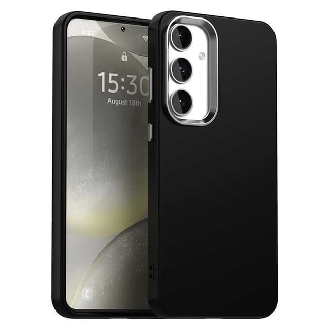 SKALO Samsung S25 Color TPU Metalli Suojakuori - Musta