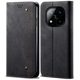 SKALO Xiaomi Redmi Note 14 Pro 5G Jeans Plånboksfodral - Svart
