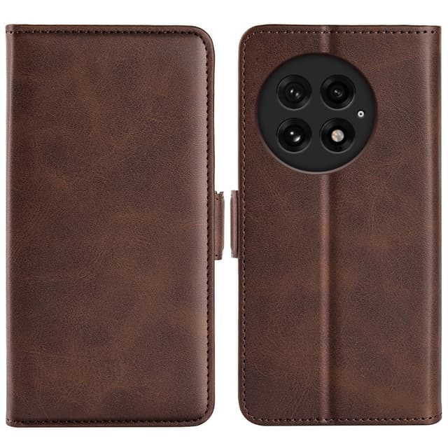 SKALO OnePlus 13 Premium ID Plånboksfodral - Brun