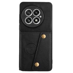 SKALO OnePlus 13 PU-Läder 2-Kortfack Skal - Svart