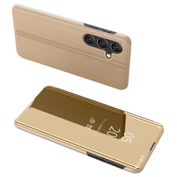 SKALO Samsung S25 Clear View Flip Cover - Guld
