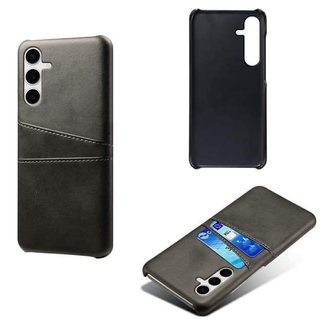 SKALO Samsung S25+ PU-Läder Korthållare Skal - Svart