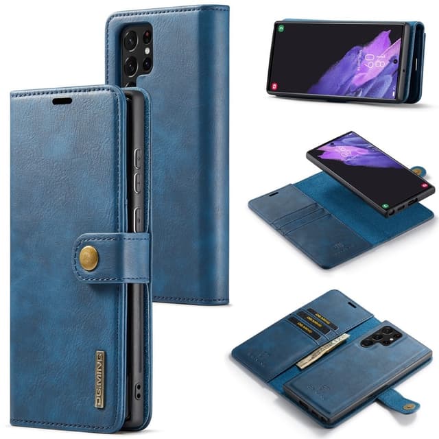 DG MING Samsung S25 Ultra 2-i-1 Magnet Plånboksfodral - Blå