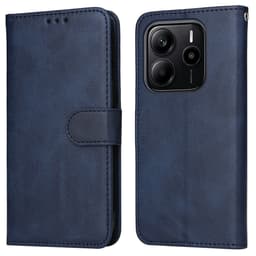 SKALO Xiaomi Redmi Note 14 4G PU-läder Plånboksfodral - Blå