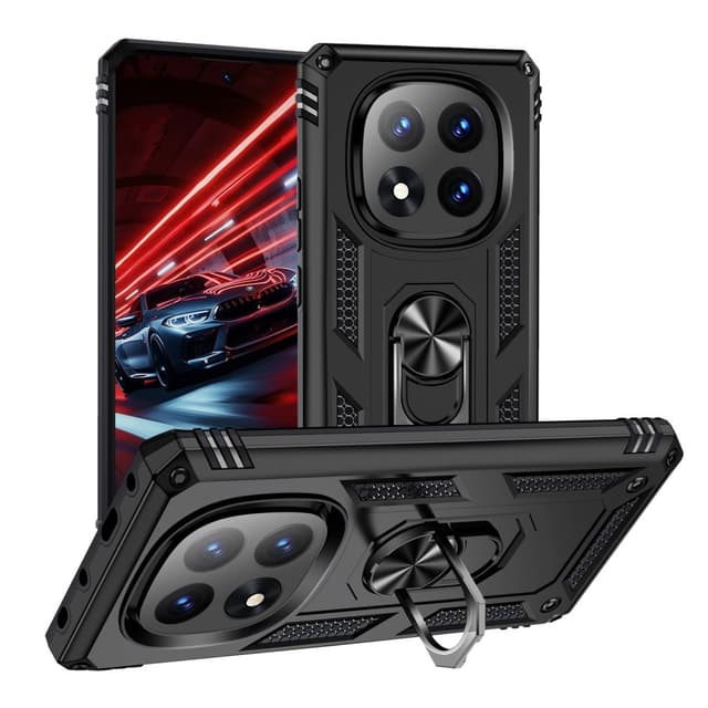 SKALO Xiaomi Redmi Note 14 Pro+ 5G Armor Metallring Skal - Svart