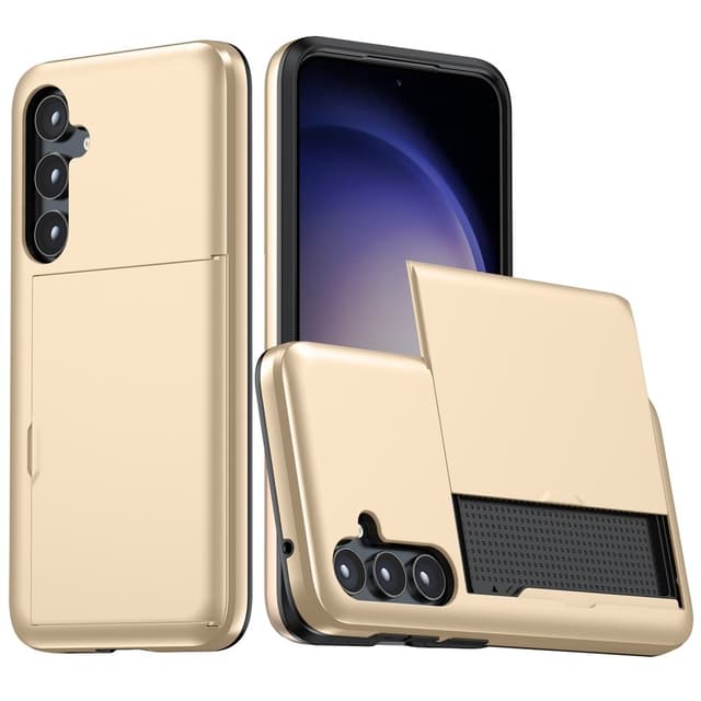 SKALO Samsung S25+ Armor Korthållare Skal - Guld