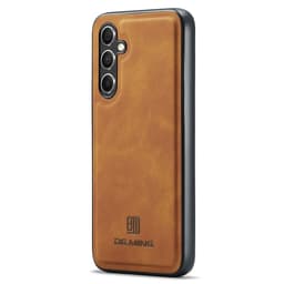 DG MING Samsung S25 Premium PU-nahka Hybrid Suojakuori - Ruskea