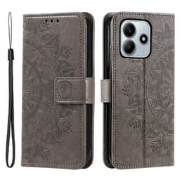 SKALO Xiaomi Redmi Note 14 4G Mandala Plånboksfodral - Grå