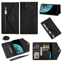 SKALO Samsung S25 N.BEKUS Envelope Clutch 8-Lokeroa Lompakkokotelo - Musta