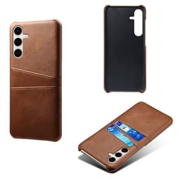 SKALO Samsung S25+ PU-Läder Korthållare Skal - Brun