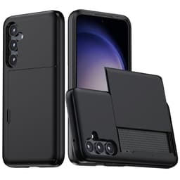 SKALO Samsung S25 Armor Korthållare Skal - Svart