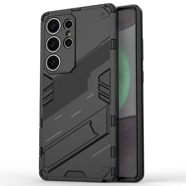 SKALO Samsung S25 Ultra Armor Hybrid Punk Cover - Sort
