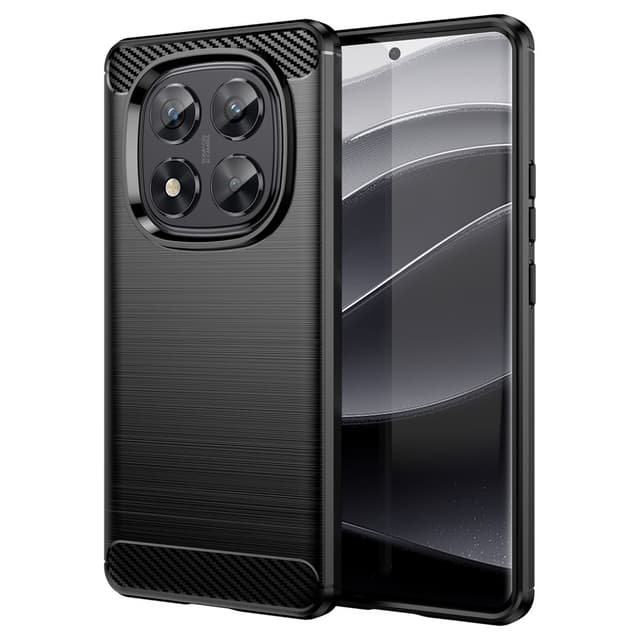 SKALO Xiaomi Redmi Note 14 Pro 5G Armor Carbon Skal - Svart