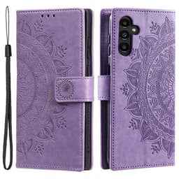 SKALO Samsung S25 Mandala Lompakkokotelo - Violetti