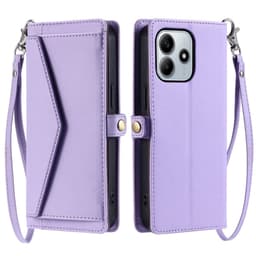 SKALO Xiaomi Redmi Note 14 4G PU-Læder Kuvert Flip Cover - Lilla