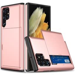 SKALO Samsung S25 Ultra Armor Korthållare Skal - Roséguld