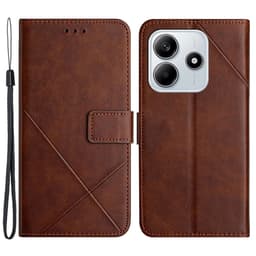 SKALO Xiaomi Redmi Note 14 5G PU-Läder Plånboksfodral - Brun