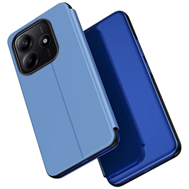 SKALO Xiaomi Redmi Note 14 5G Clear View Plånboksfodral - Blå