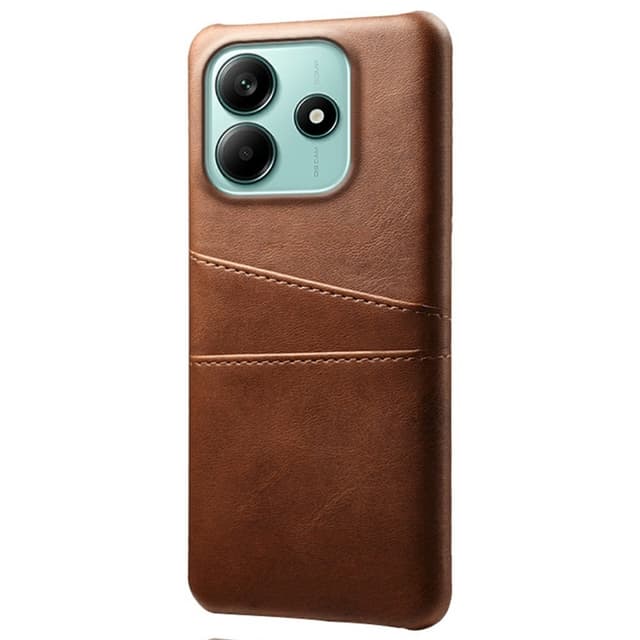 SKALO Xiaomi Redmi Note 14 5G PU-Läder Korthållare Skal - Brun
