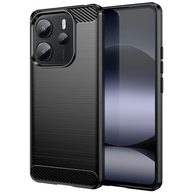 SKALO Xiaomi Redmi Note 14 4G Armor Carbon Cover - Sort