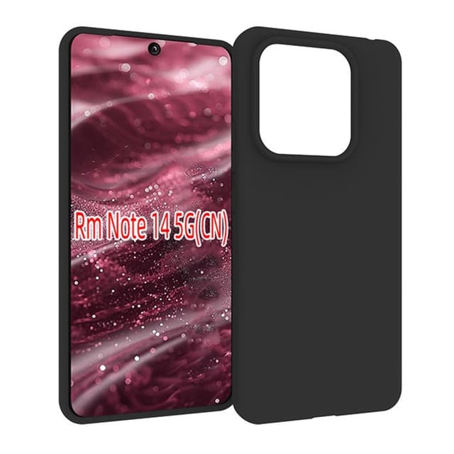 SKALO Xiaomi Redmi Note 14 5G Mattsort Ultratyndt TPU Cover - Sort