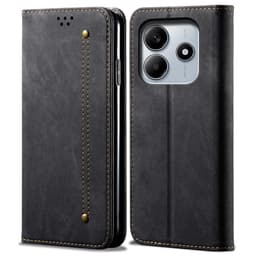 SKALO Xiaomi Redmi Note 14 5G Jeans Flip Cover - Sort
