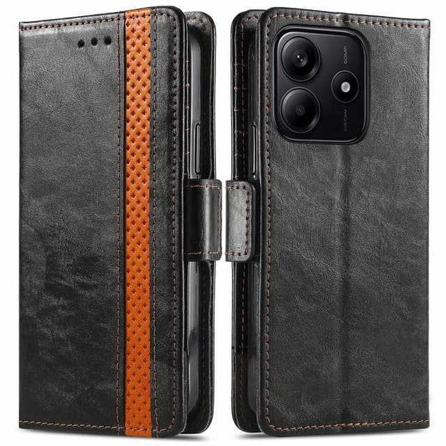 SKALO Xiaomi Redmi Note 14 5G CASENEO 002 Premium Lompakkokotelo - Musta