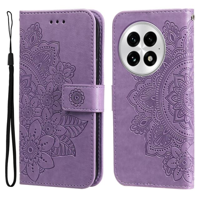 SKALO OnePlus 13 Mandala Lompakkokotelo - Violetti