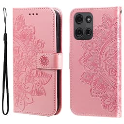 SKALO Motorola Moto G75 5G Mandala Flip Cover - Pink