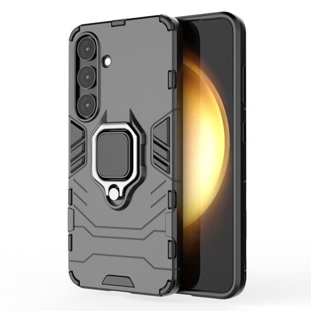 SKALO Samsung S25 Armor Metallring Cover - Sort