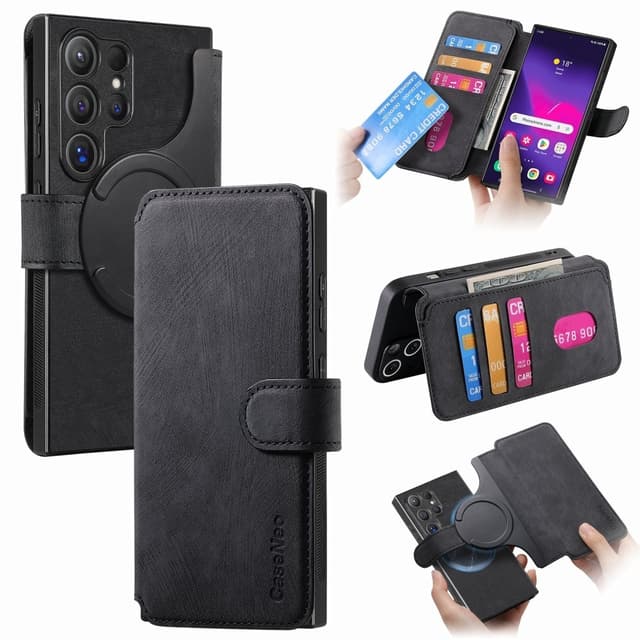 SKALO Samsung S25 Ultra CASENEO MW-03 Plånboksfodral - Svart