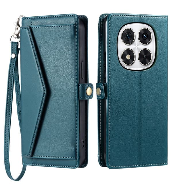 SKALO Xiaomi Redmi Note 14 Pro 5G PU-Läder Envelope Plånboksfodral - Grön
