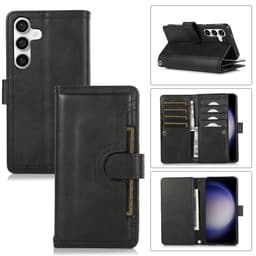 SKALO Samsung S25+ Big Wallet Lompakkokotelo - Musta