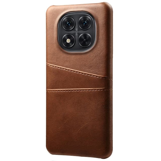 SKALO Xiaomi Redmi Note 14 Pro 5G PU-Læder Kortholder Cover - Brun