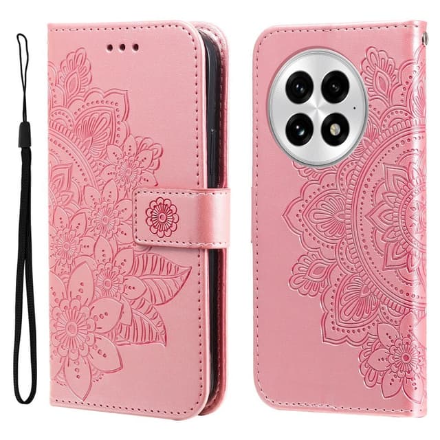 SKALO OnePlus 13 Mandala Plånboksfodral - Rosa