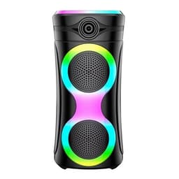 United Bluetooth-højttaler med farveskiftende LED-lys og mikrofon - sort
