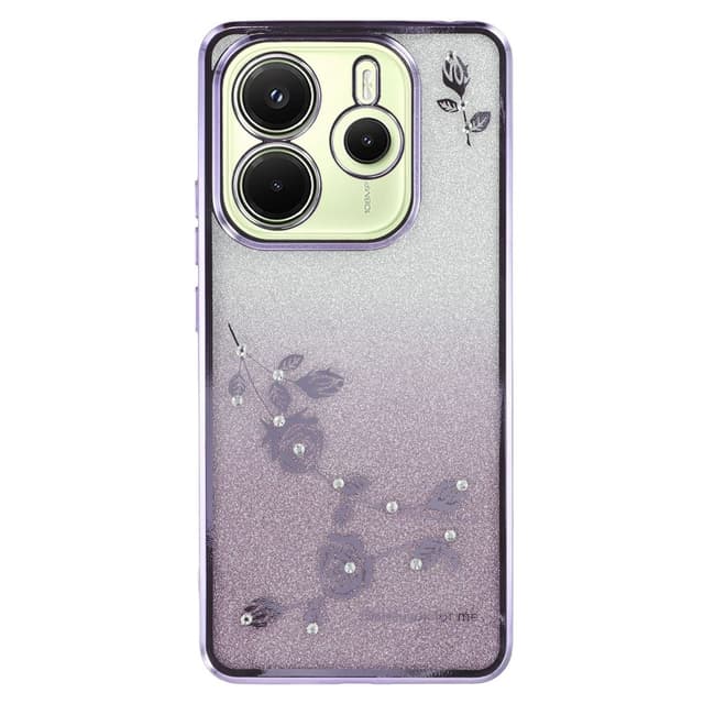 SKALO Xiaomi Redmi Note 14 4G KADEM Glitter Suojakuori - Violetti