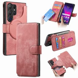 SKALO Samsung S25 Ultra CASENEO MW-03 Lompakkokotelo - Pinkki