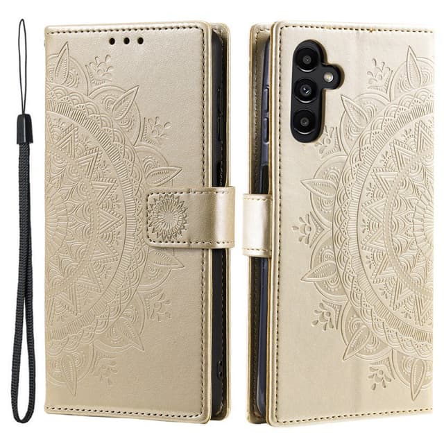 SKALO Samsung S25 Mandala Flip Cover - Guld