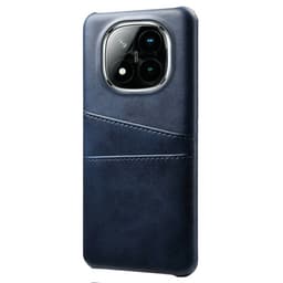 SKALO Xiaomi Redmi Note 14 Pro+ 5G PU-Nahkainen Kortholderi Suojakuori - Sininen