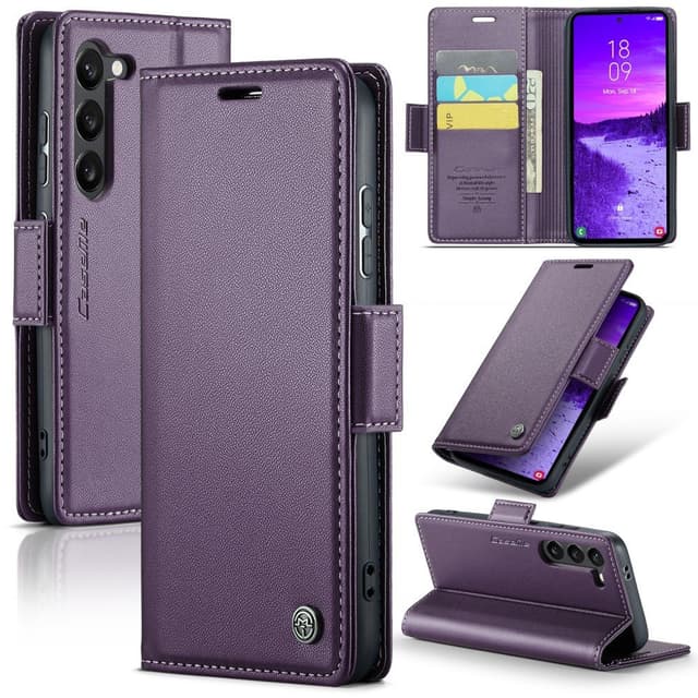 CaseMe Samsung S25 023 Series PU-Läder Flip Cover - Lilla