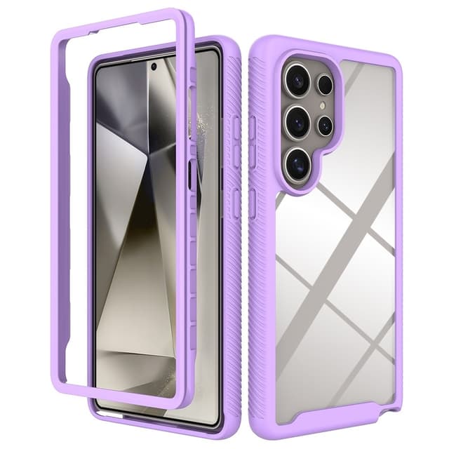 SKALO Samsung S25 Ultra Shockproof Clear Hybrid Skal - Lila
