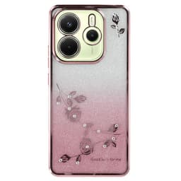 SKALO Xiaomi Redmi Note 14 4G KADEM Glitter Suojakuori - Ruusukulta
