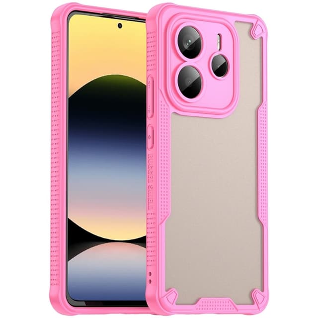 SKALO Xiaomi Redmi Note 14 5G Armor Hybrid Frosted Cover - Pink