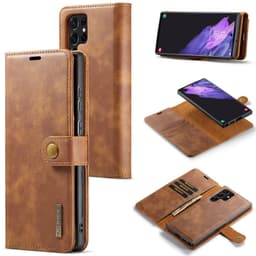 DG MING Samsung S25 Ultra 2-i-1 Magnet Plånboksfodral - Brun