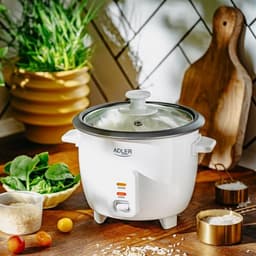 Adler AD 6418 riisinkeitin 0,6 l – kompakti riisinkeitin lämpimänäpidolla
