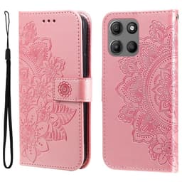 SKALO Motorola Moto G15 4G Mandala Lompakkokotelo - Pinkki