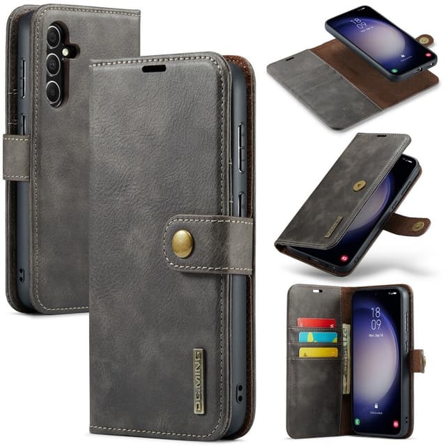DG MING Samsung S25+ 2-i-1 Magnet Plånboksfodral - Grå